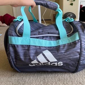 meduum sized blue and grey addidas gym/sports/active bag